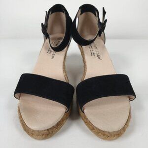 NWOB Eric Michael Spain Made 🇪🇸 LEATHER UPPER/LINING Milan Wedge Sandals 40‎